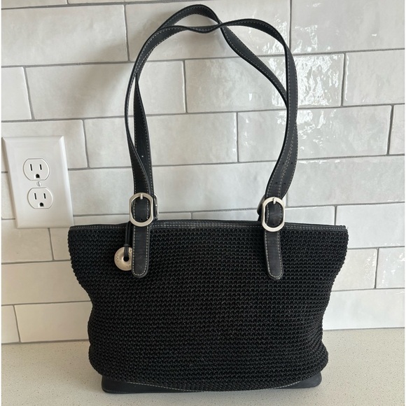 The Sak Woman’s Boho Black Crochet Woven Shoulder Bag Great Condition - Picture 1 of 6